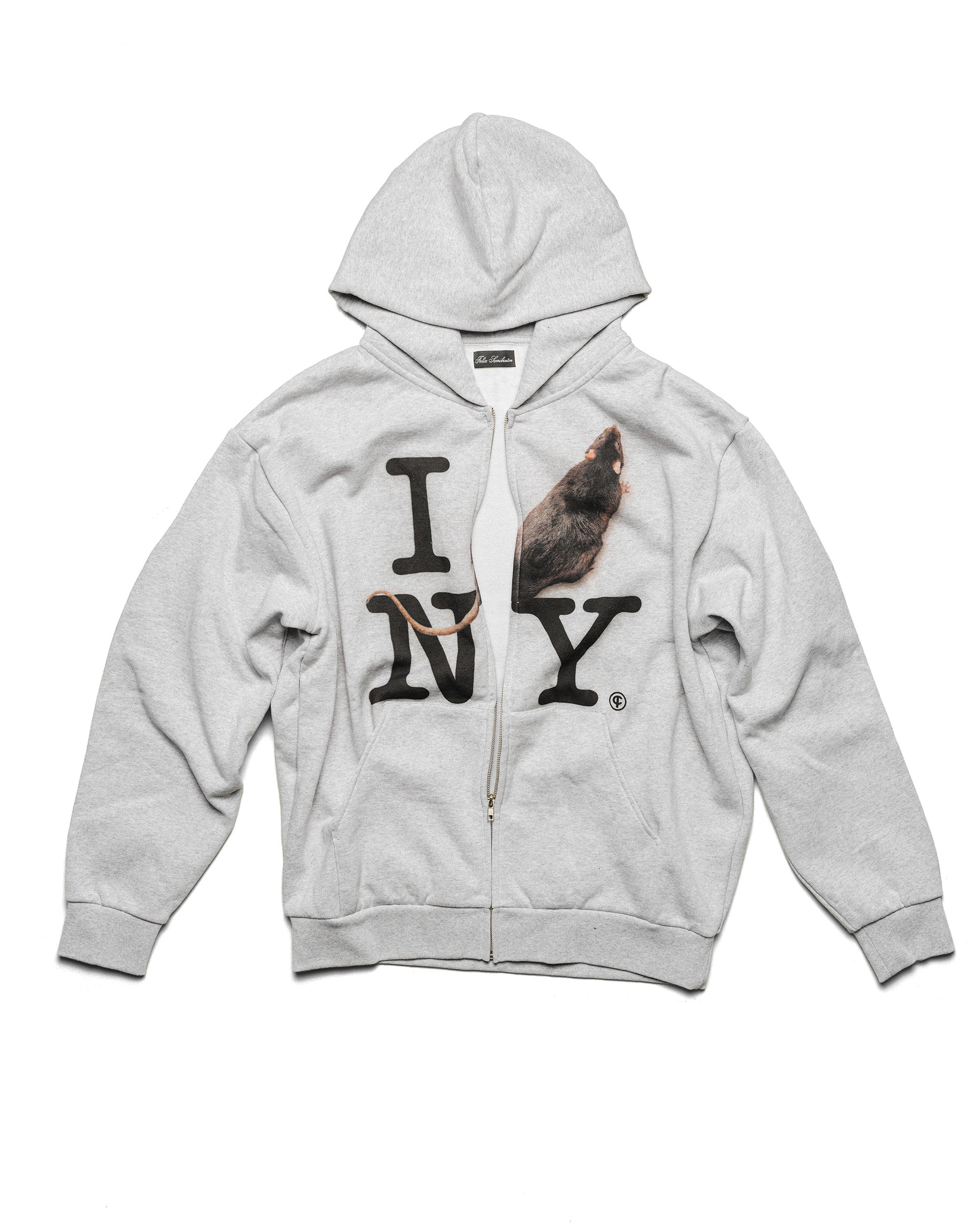 I RAT NY Zip Hoodie Grey – FELIX SEMIBRATOV