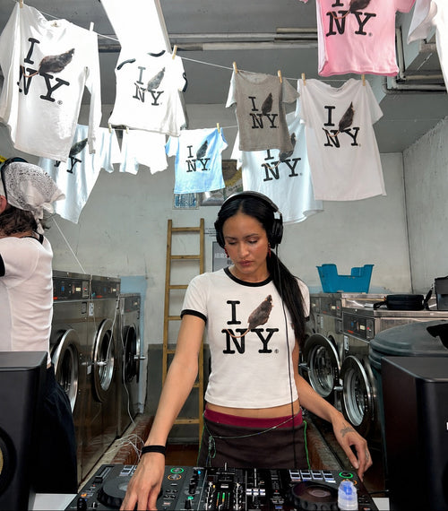 I RAT NY Baby Tee White