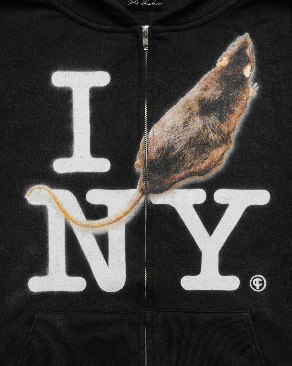 I RAT NY Zip Hoodie Black