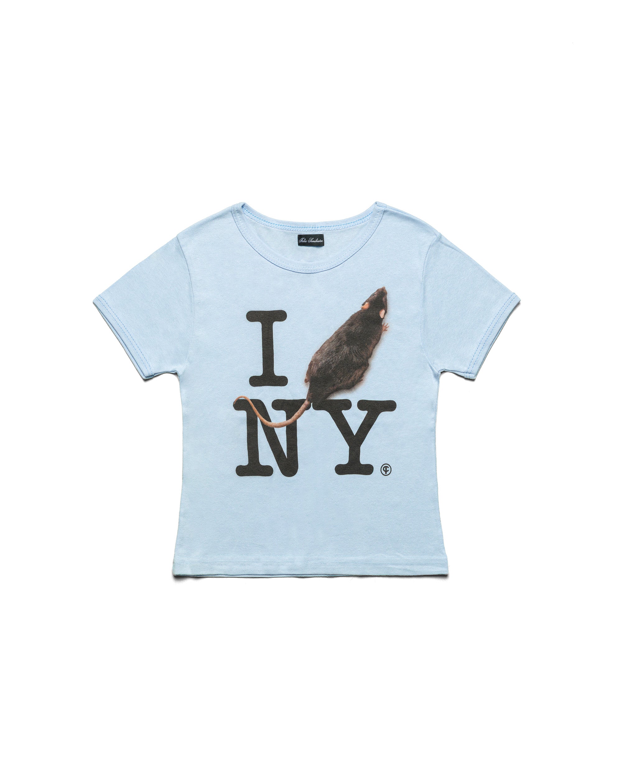 I RAT NY Baby Tee Blue
