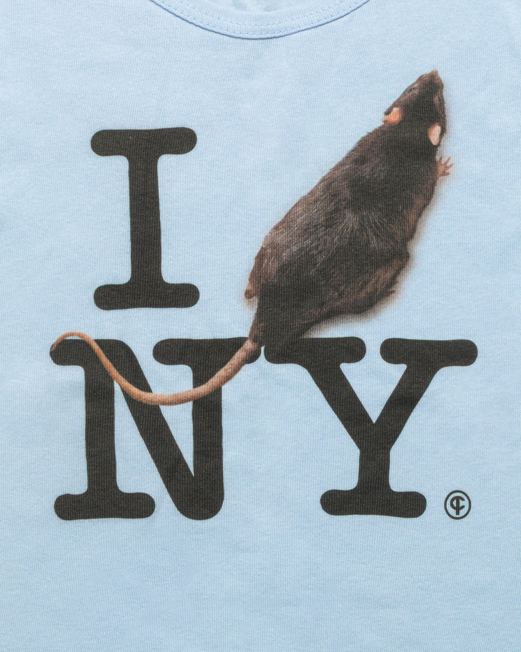 I RAT NY Baby Tee Blue