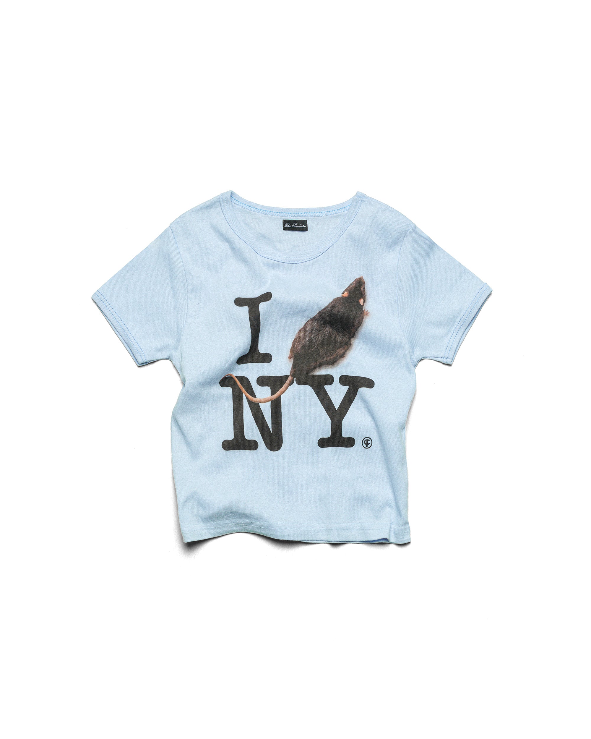 I RAT NY Baby Tee Blue