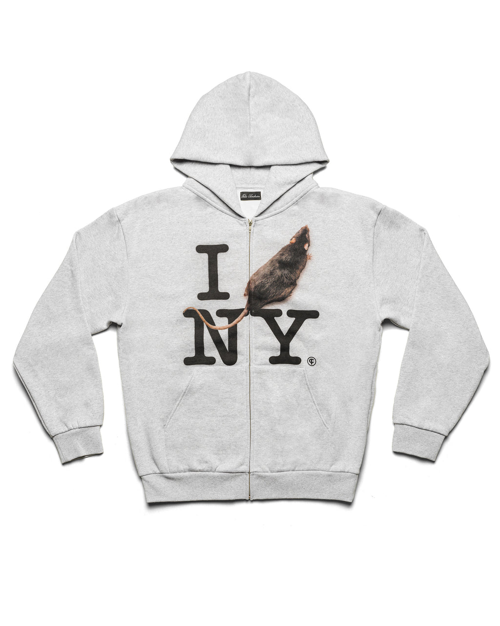 I RAT NY Zip Hoodie Grey