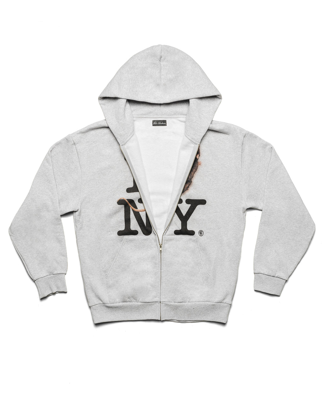 I RAT NY Zip Hoodie Grey