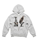 I RAT NY Zip Hoodie Grey