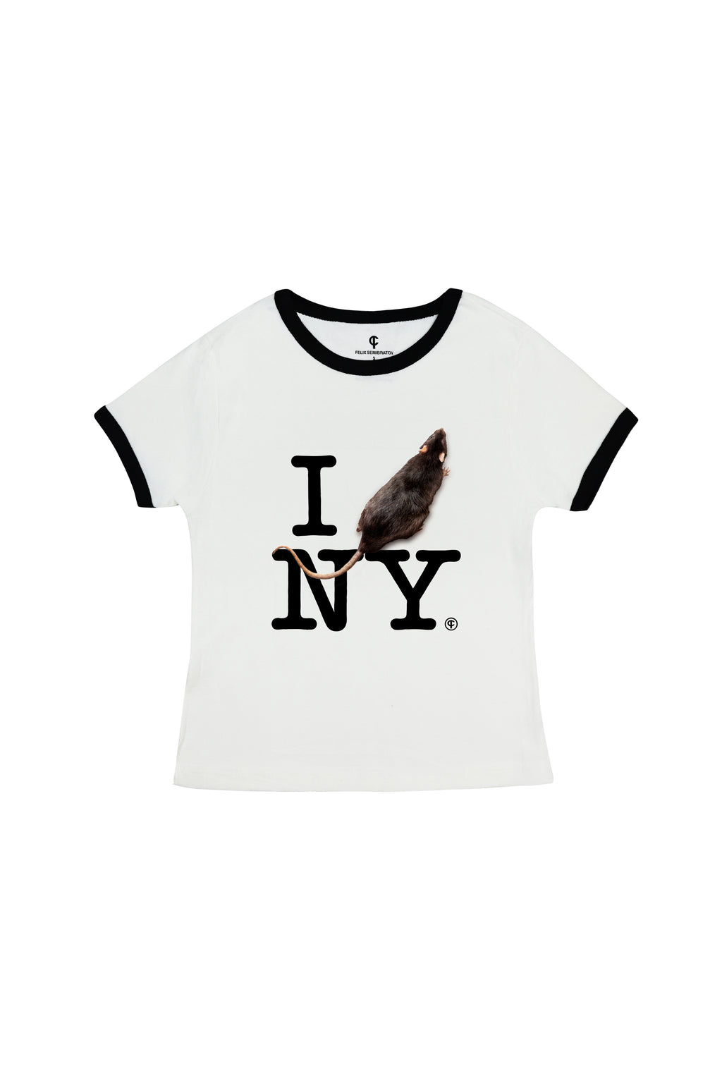 I RAT NY Baby Tee White