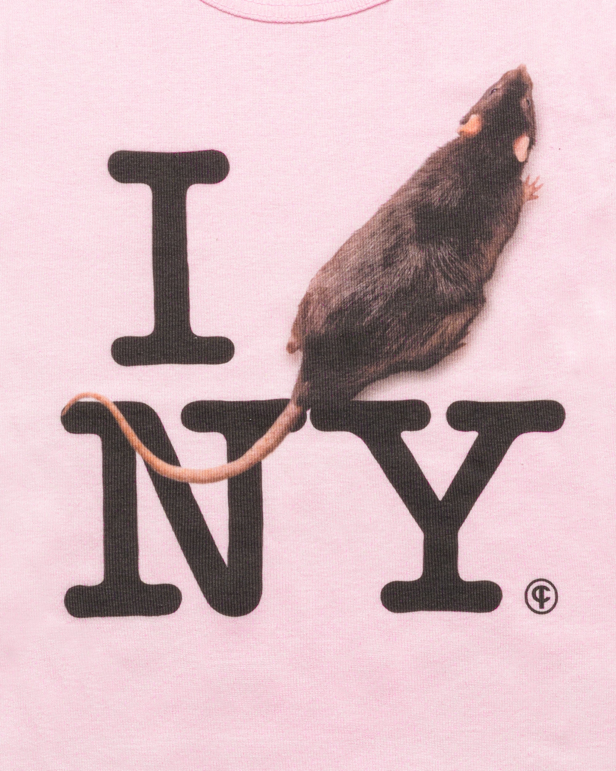 I RAT NY Baby Tee Pink