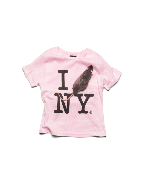 I RAT NY Baby Tee Pink